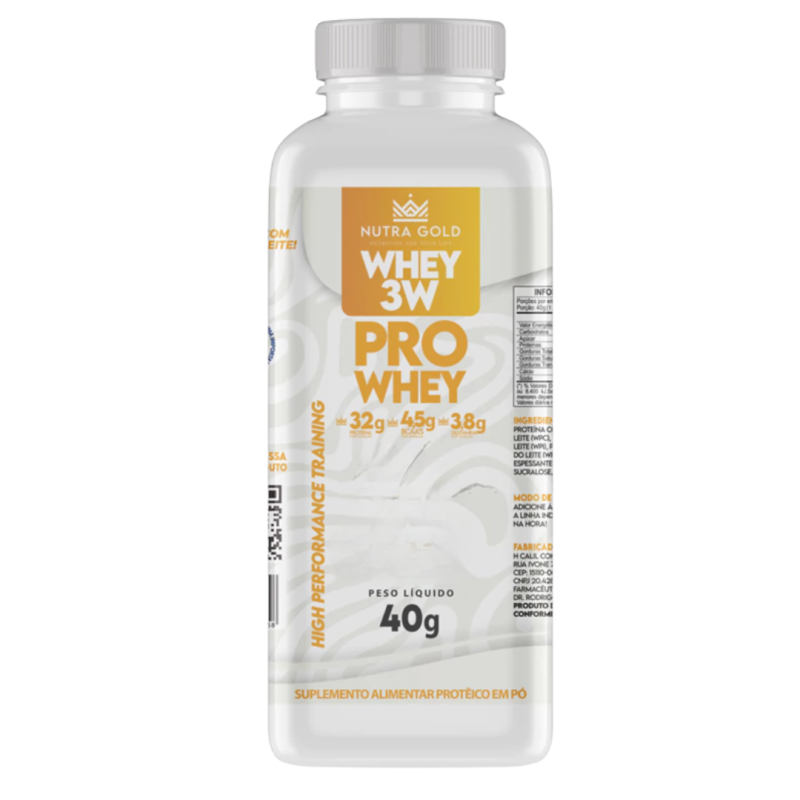 Whey 3W Pro Dose Única 40g - Nutra Gold