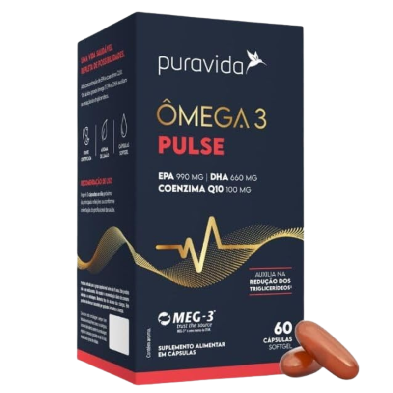 Ômega 3 Pulse 60 Cápsulas - Pura Vida