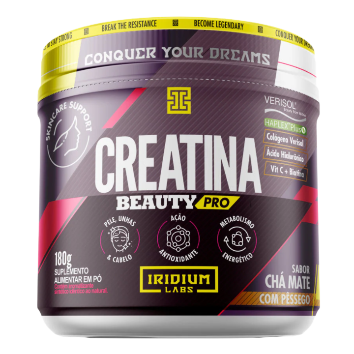 Creatina Beauty Pro 180g - Iridium Labs Chá Mate com Pêssego