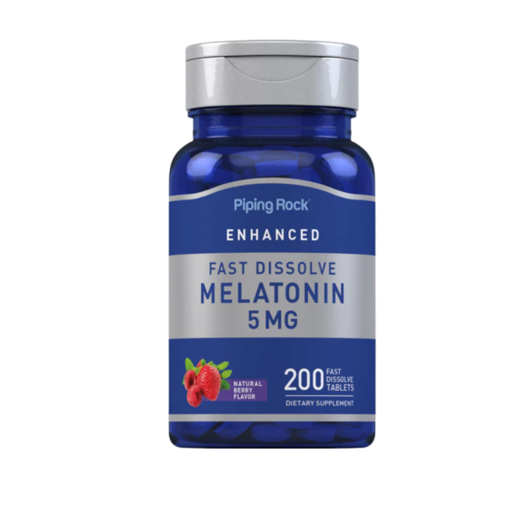 Melatonina 5MG - 200 Caps (Piping Rock)