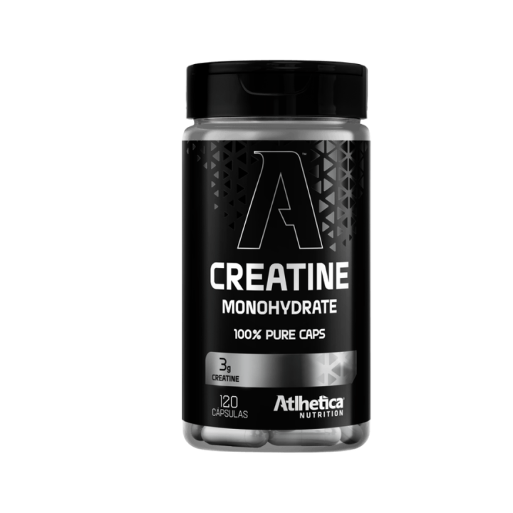 Creatine Monohydrate 100% Pure 120 Capsulas - Athletica Nutrition (Capsulas)
