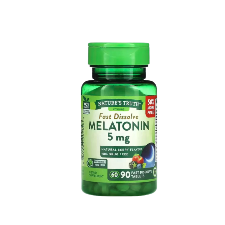 Melatonina 5mg Sublingual – Nature’s Truth | 90 Comprimidos