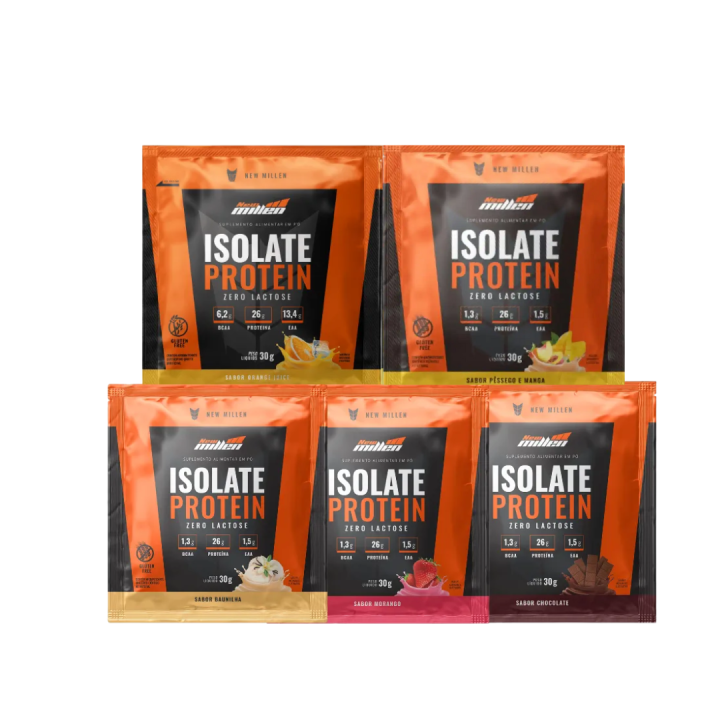 Isolate Protein - New Millen - Kit 5 Unid Saches 30g