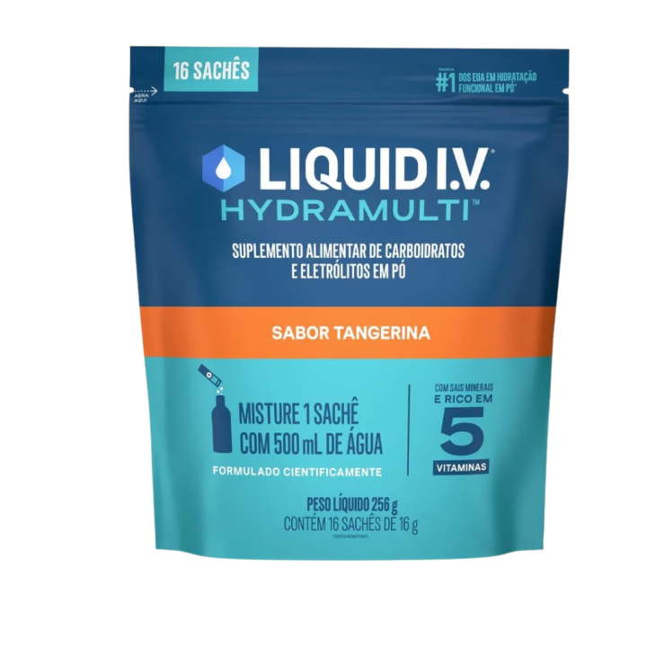 Liquid I.V. Hydramulti Tangerina 16 Sachês de 16g em Pó
