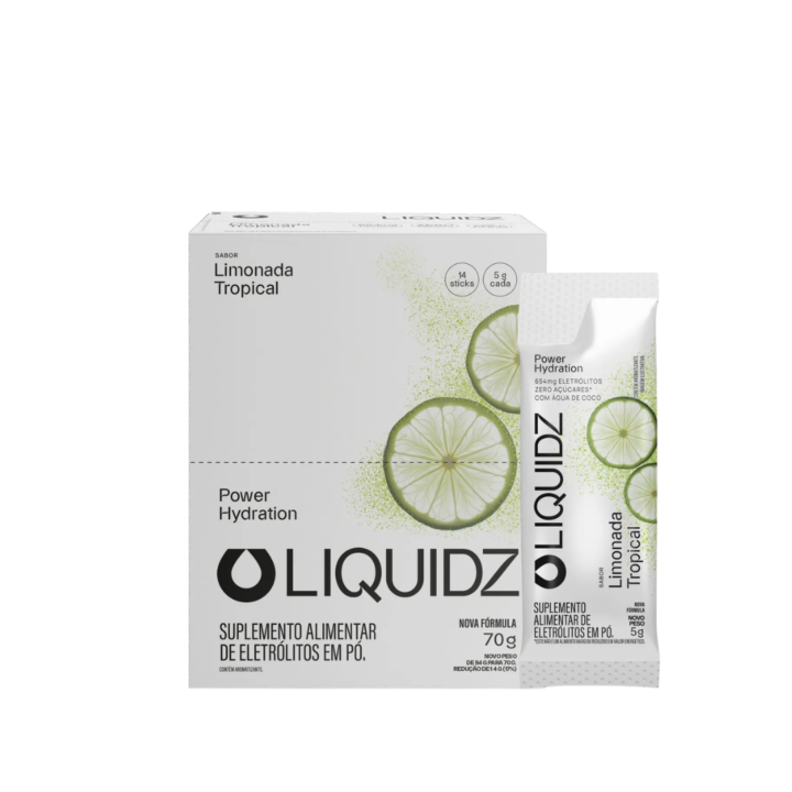 LIQUIDZ- Eletrólitos Zero Açúcares - Kit 1 Caixa com 14 Unidaddes