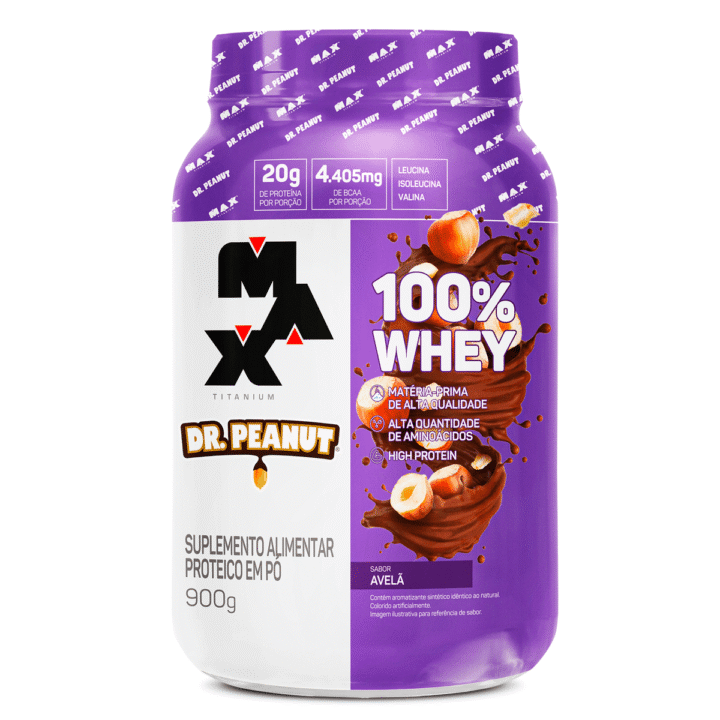 Whey Protein 100% Avelã Dr. Peanut + Max Titanium 900g